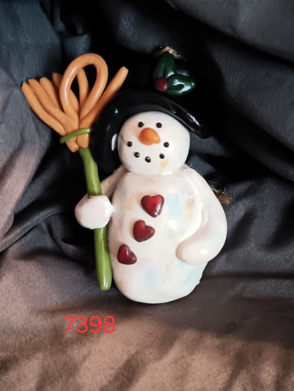 2 Holiday Snowman Ornaments